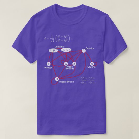 Higgs Boson Physics Quantum Mechanics Science Love T-shirt (Design voorkant)