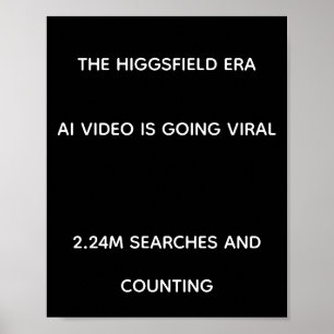 Higgsfield Era AI Video Golf Typografische Kunstpo Poster