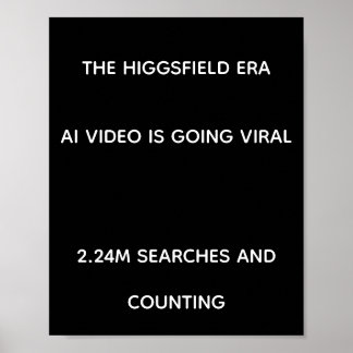 Higgsfield Era AI Video Golf Typografische Kunstpo Poster