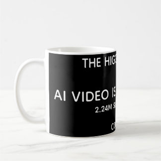 Higgsfield Era AI Videogolf Typografische Kunst Koffiemok