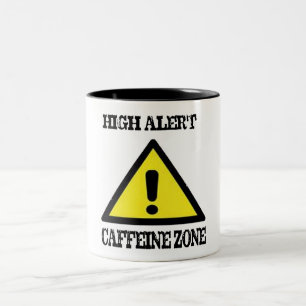 High Alert Cafeïne Zone Funny Christmas mok