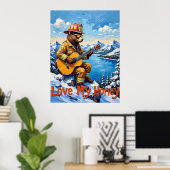 High-Altitude Harmony: het sneeuwlied van Beer Poster (Thuiskantoor)