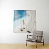 High angle photo of brown umbrella wandkleed (In situ)