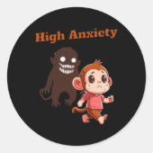 High Anxiety Monkey Sticker (Voorkant)