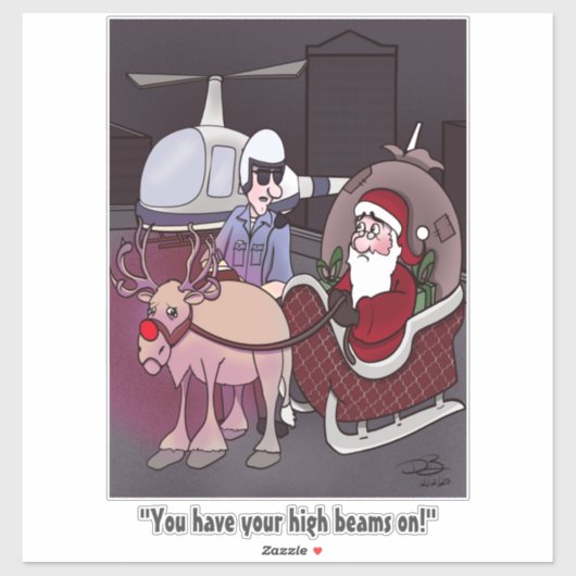 High Beams Holiday Custom Cut Stickers (Vel)