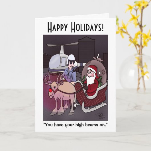 High Beams Holiday Kaart (Gele Bloem)