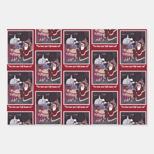 High Beams Holiday Wrapping Paper Sheet (Voorkant 2)