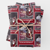 High Beams Holiday Wrapping Paper Sheet (In situ)