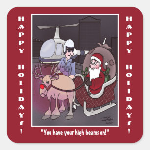 High Beams Square Sticker