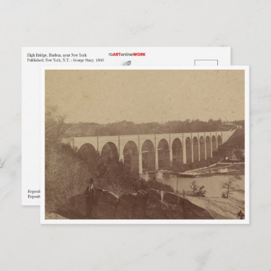 High Bridge, Harlem, nabij New York Briefkaart (Voorkant / Achterkant)