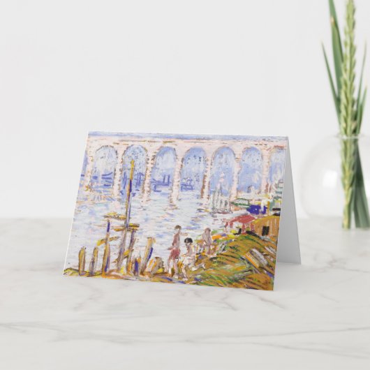 High Bridge Harlem River | George Luks Kaart (Voorkant)