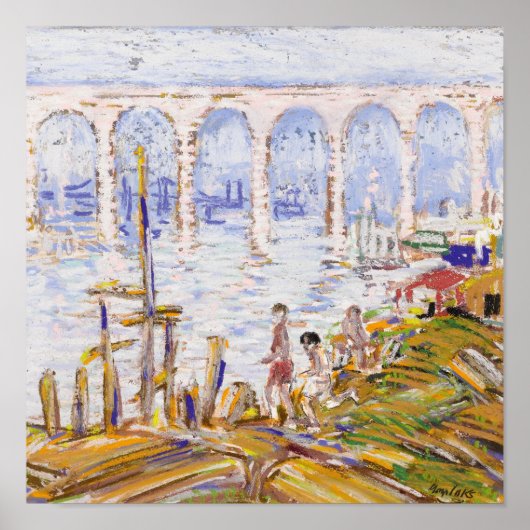 High Bridge Harlem River | George Luks Poster (Voorkant)