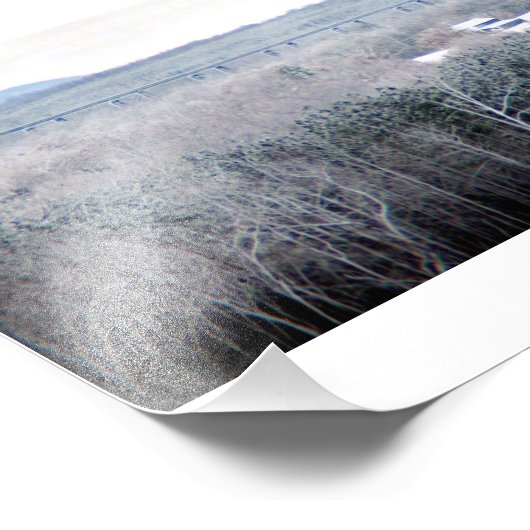 High Bridge met sneeuw Foto Afdruk (Hoek)