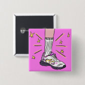 High Brow Girlie Badge Vierkante Button 5,1 Cm (Voorkant /achterkant)