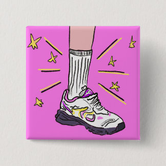 High Brow Girlie Badge Vierkante Button 5,1 Cm