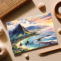 High buy travel Beach  kaart Hawaii Briefkaarten