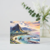 High buy travel Beach  kaart Hawaii Briefkaarten (Staand voorkant)