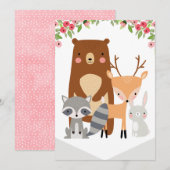 High Chair 1st Birthday Banner Woodland (links) Kaart (Voorkant / Achterkant)