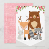 High Chair 1st Birthday Banner Woodland (rechts) Kaart (Voorkant / Achterkant)