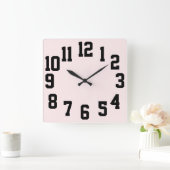 High Contrast Big Numbers Easy Read Vierkante Klok (Huis)