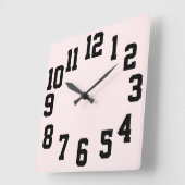 High Contrast Big Numbers Easy Read Vierkante Klok (Hoek)