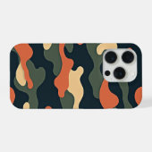 High-Contrast Camo Pattern – Bold Military-Inspire iPhone Hoesje (Achterkant horizontaal)