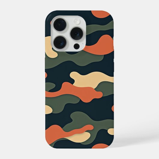 High-Contrast Camo Pattern – Bold Military-Inspire iPhone Hoesje (Achterkant)