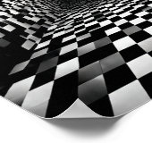 High Contrast Checkerboard Vortex Illusion Poster (Hoek)