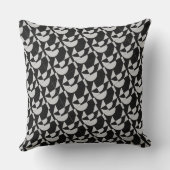 High-Contrast Comfort: Modular Noir Echo Abstract Kussen (Achterkant)