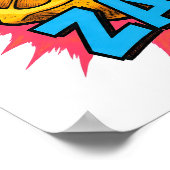 High Contrast Flat Color Graphic: Zealous Zapping  Poster (Hoek)