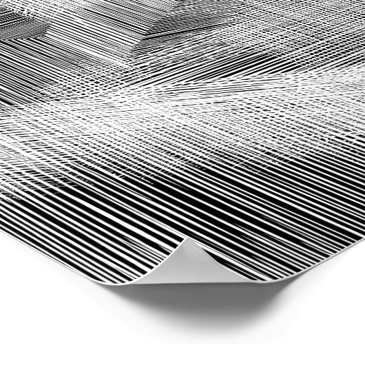 High-Contrast Geometric Depth Decoupage Template Poster (Hoek)