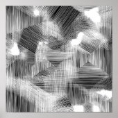 High-Contrast Geometric Depth Decoupage Template Poster (Voorkant)