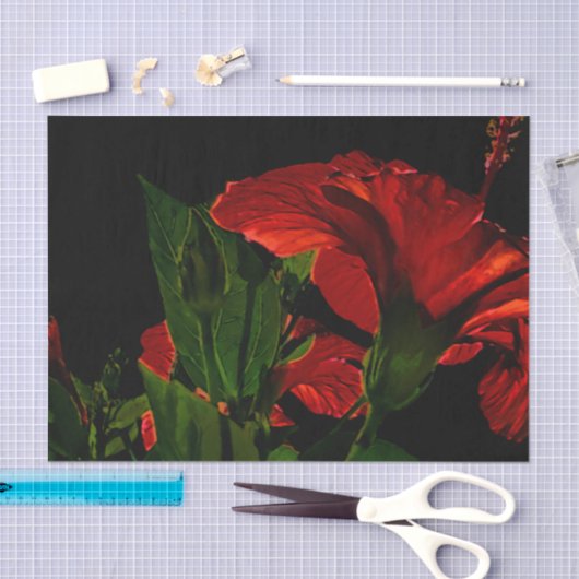 High Contrast Hibiscus Flower Photo Illustration Tissuepapier (Craft)