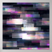 High-Contrast Seamless Texture: Transparent Glitch Poster (Voorkant)