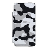 High contrast urban camouflage incipio iPhone portemonnee hoesje (Voorkant Agenda)