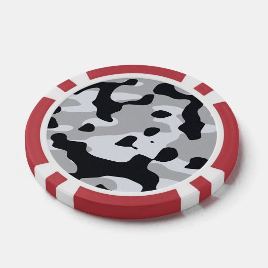 High contrast urban camouflage poker chips (Enkel)