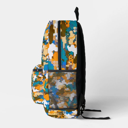 High-contrast Urban Digital Camouflage Pattern  Bedrukte Rugzak (Rechts)