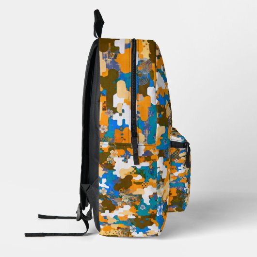 High-contrast Urban Digital Camouflage Pattern  Bedrukte Rugzak (Links)