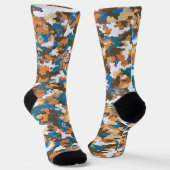 High-contrast Urban Digital Camouflage Pattern  Sokken (Gebogen)