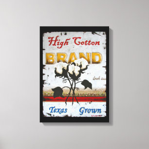High Cotton Wrapped Canvas Afdruk