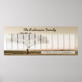 High Country Family Oneindige Kalender Maatwerk Poster