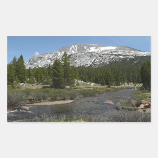High Country Mountain Stream II in Yosemite Rechthoekige Sticker (Voorkant)