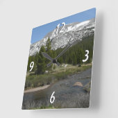 High Country Mountain Stream II in Yosemite Vierkante Klok (Hoek)