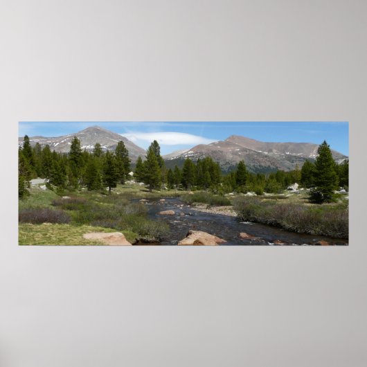 High Country Mountain Stream III in Yosemite Poster (Voorkant)