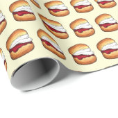 High Cream Tea Scone Jam UK British Bakery Food Cadeaupapier (Rol Hoek)