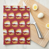 High Cream Tea Scone Jam UK British Bakery Food Theedoek (Quarter Fold)