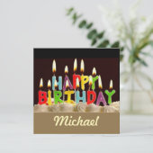 HIGH DEFINITION PRINT VERJAARDAG KAART (Staand voorkant)