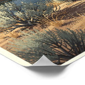 High Desert River Bend Landschaps poster (Hoek)