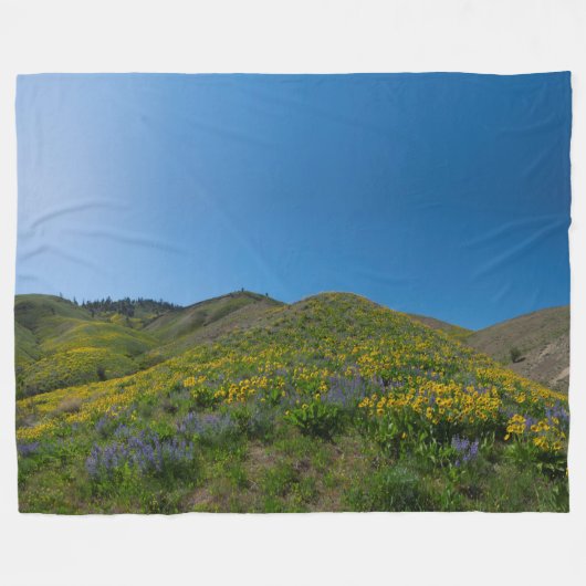 High Desert Spring Bloom Fleece Deken (Voorkant (Horizontaal))