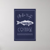 High Design Lake House Donkerblauw Canvas Afdruk (Voorkant)